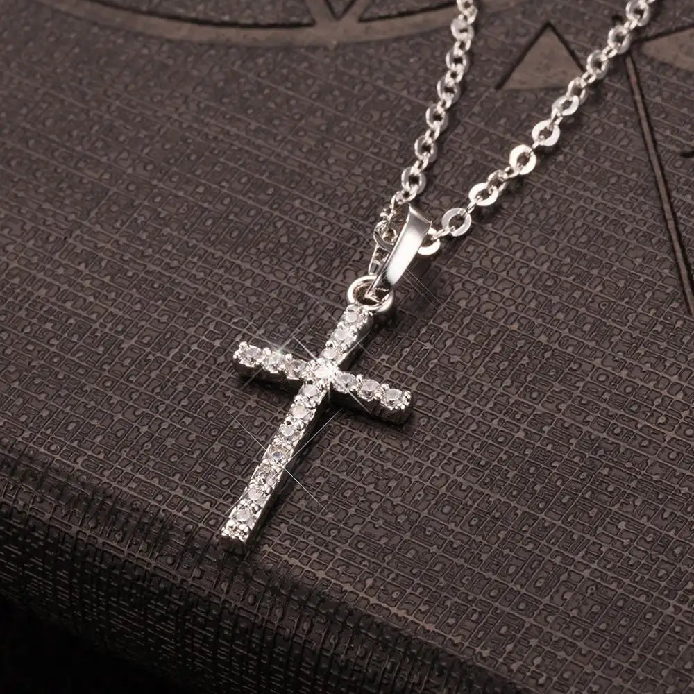 Fashion Crystal Jesus Cross Pendant Necklace – Gold & Black Color Jewelry for Men & Women (Dropshipping & Wholesale) - Image 7
