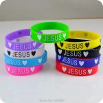 10x Heart JESUS silicone Bracelet wristband Catholic Christian Orthodox Religious Fashion Jewelry
