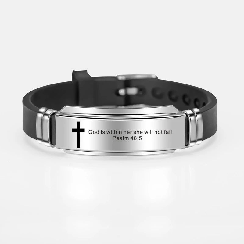 Cross Jesus Scripture Quote Bracelet - Image 7