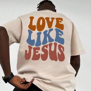 Love Like Jesus Men’s Cotton T-Shirt – Casual Streetwear Tee (Up to 4XL)