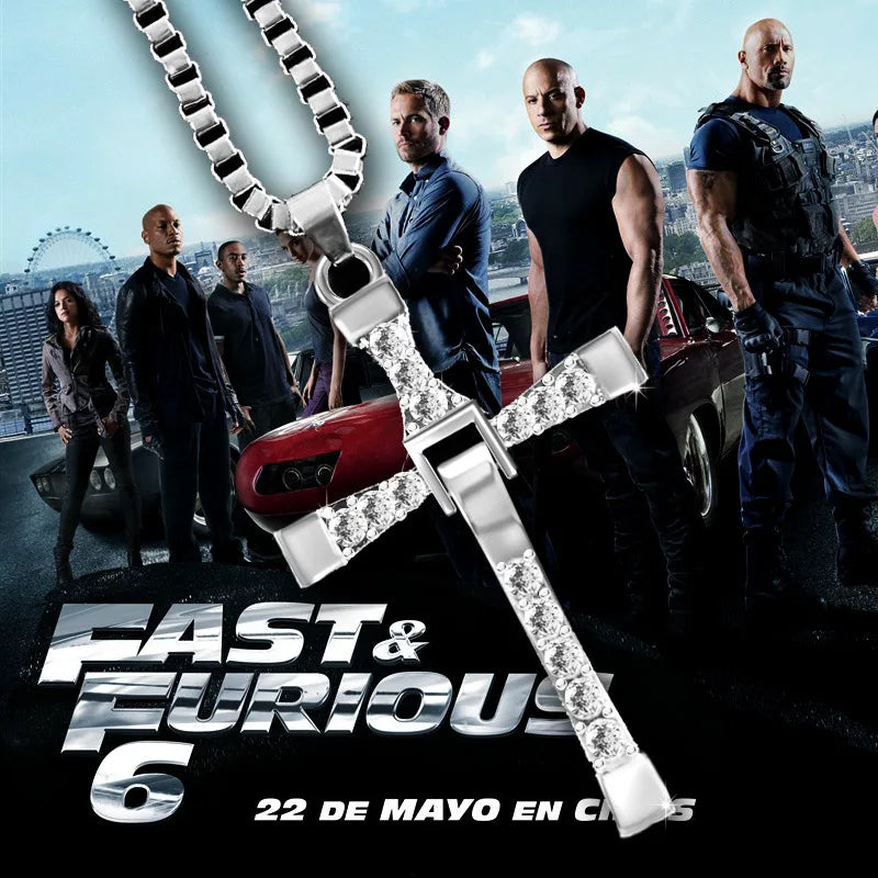 Dominic Toretto "Crystal Jesus Cross" Necklace – Inspired by The Fast and the Furious