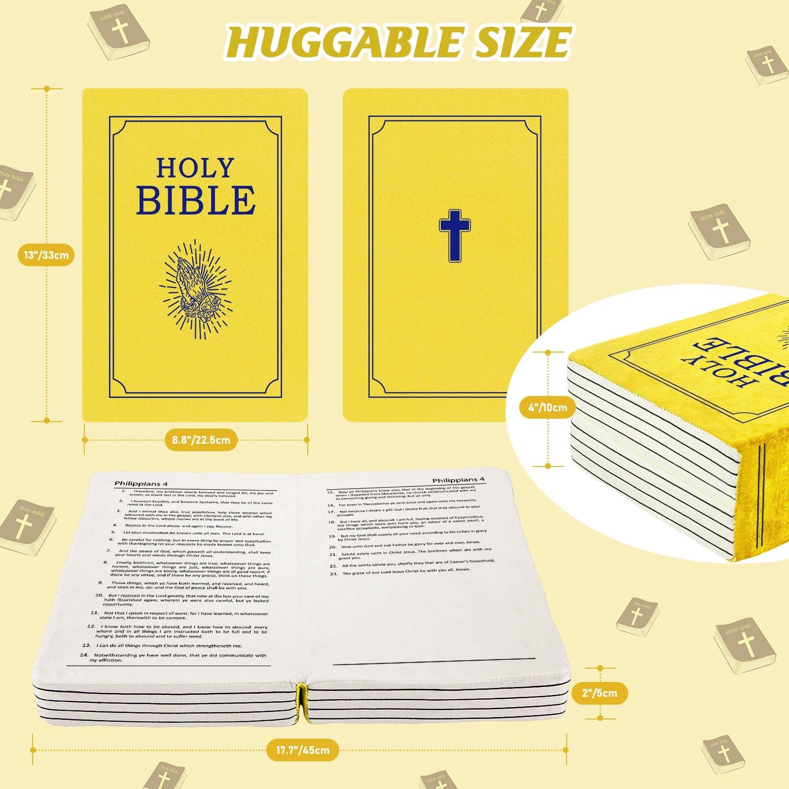 Mark 16 White Bible Memory Foam Pillow – Inspirational Christian Throw Pillow - Image 10