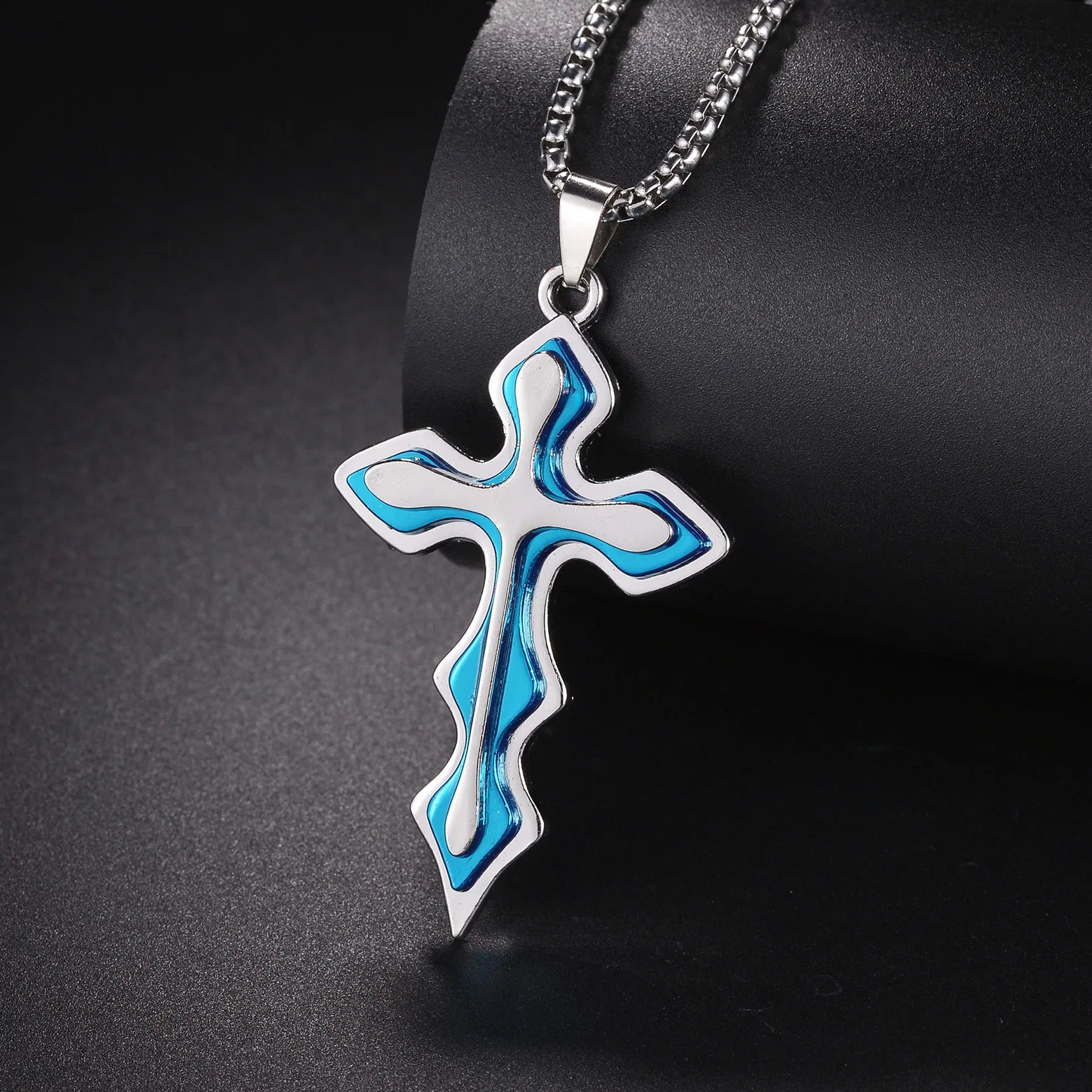Christian Jesus Cross Necklace – Stainless Steel Pendant for Women & Men - Image 21