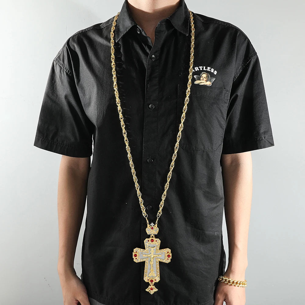 Christian Religion Jesus Cross Pendant Necklace – Long Chain Faith Jewelry (Europe & America Style) - Image 6