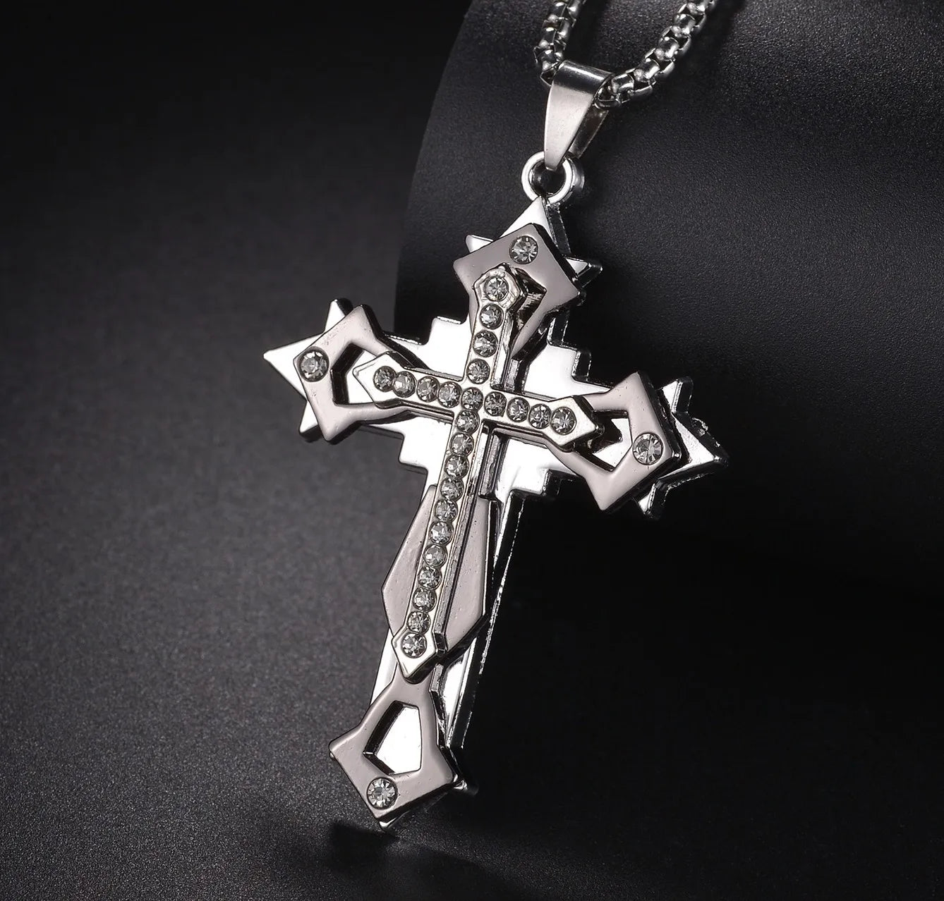 Christian Jesus Cross Necklace – Stainless Steel Pendant for Women & Men - Image 11