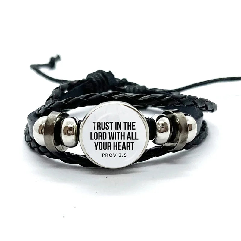 Bible Verse Faith Leather Bracelet – Handmade Multilayer Braided Christian Jewelry Gift - Image 24