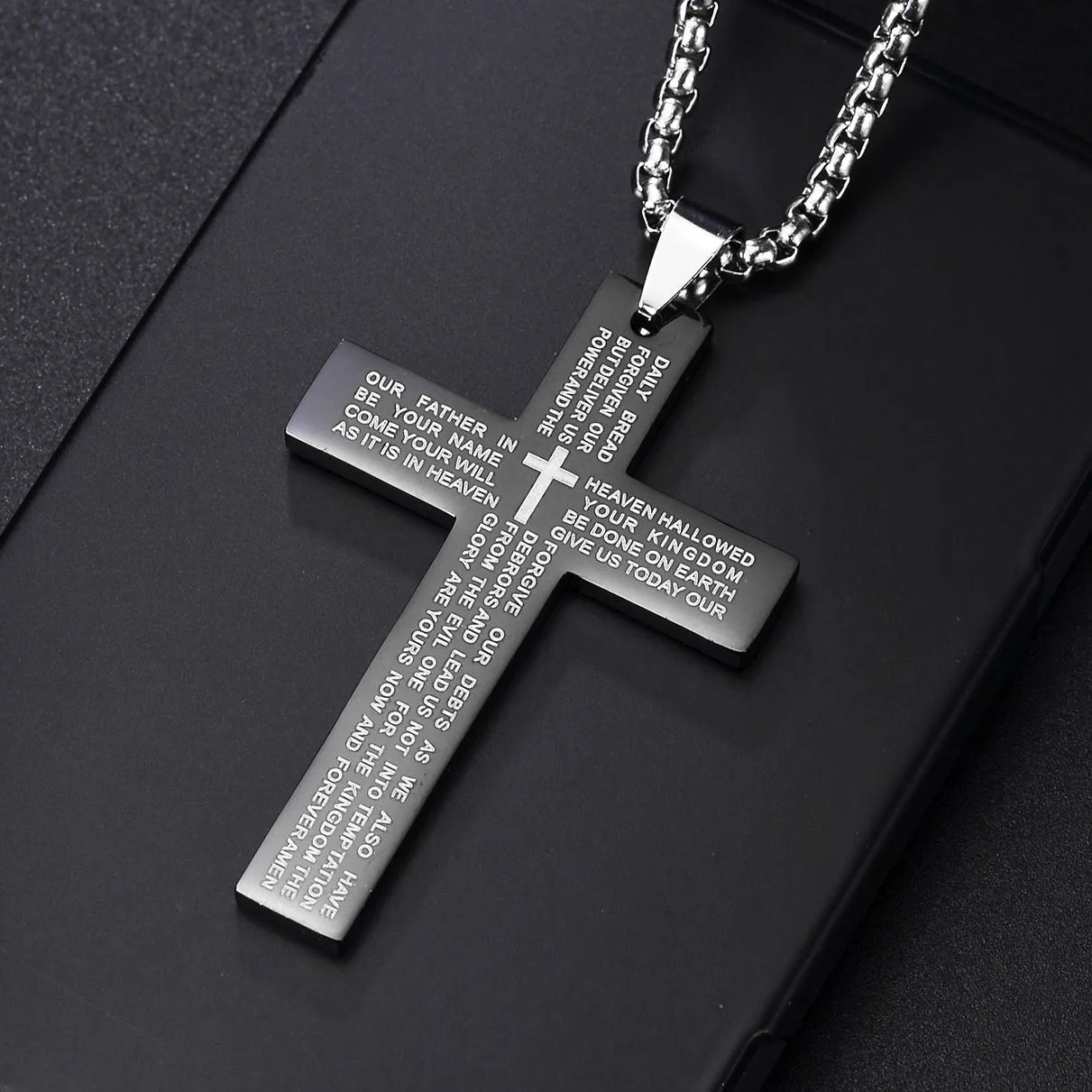 Christian Jesus Cross Necklace – Stainless Steel Pendant for Women & Men - Image 33