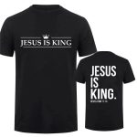 "Jesus Is King" Print T-Shirt – Casual Christian Faith Tee for Men