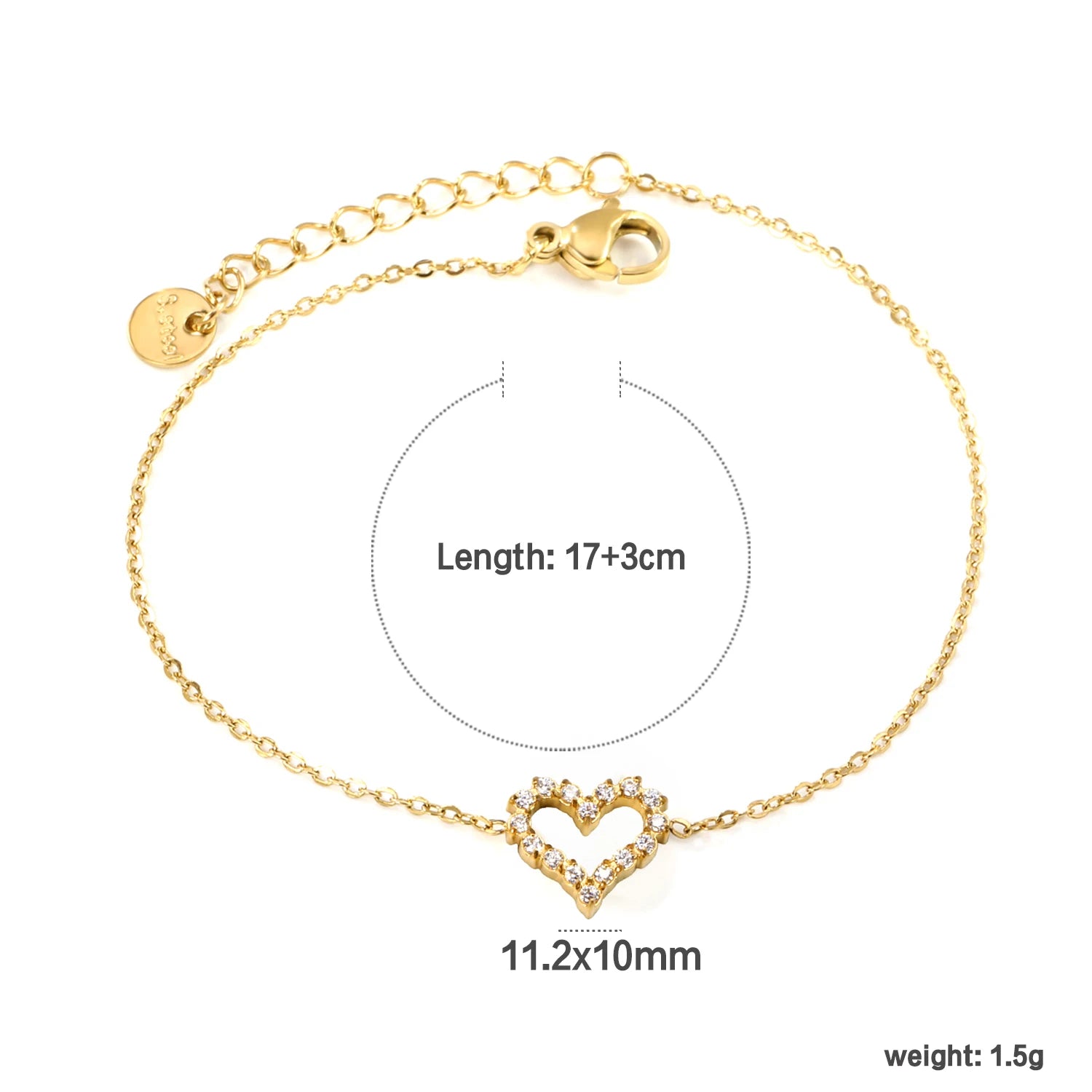 LUXUSTEEL Simple Hollow Circular Buckle Bracelet – Stainless Steel Chain Jewelry for Women & Girls - Image 18