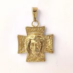 18K Gold Plated Jesus Face Cross Pendant Necklace – Faith-Inspired Religious Jewelry for Men & Women