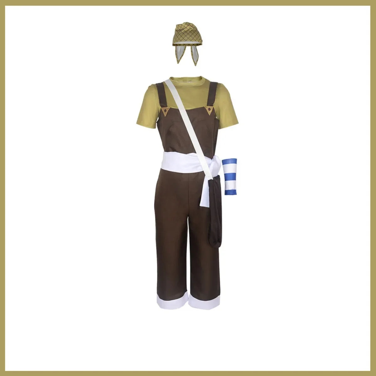 Anime GOD Usopp Cosplay Costume – Full Set Romper, Wig & Accessories for Men - Image 3