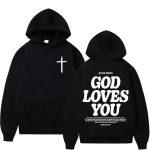 Harajuku Aesthetic Jesus Hoodie – Christian Streetwear with Bible Verse