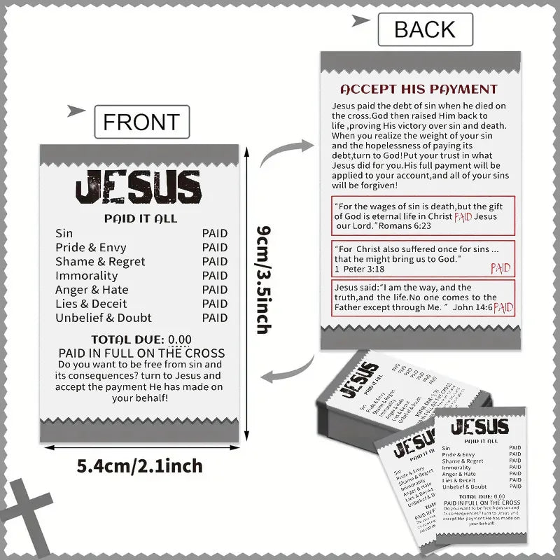50/100 Pcs Gospel Booklet Cards - Image 2