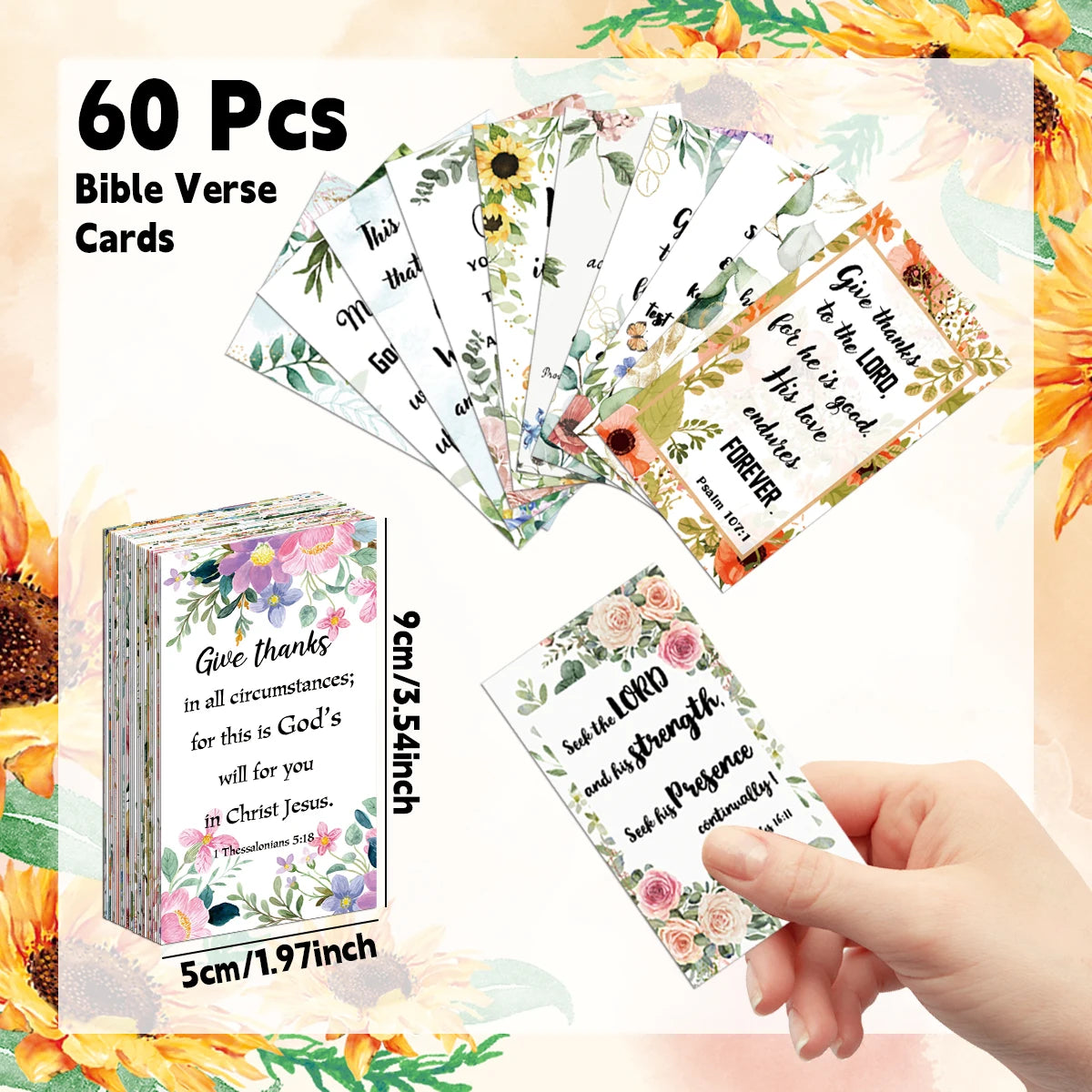 60pcs Bible Verse & Prayer Cards - Image 7