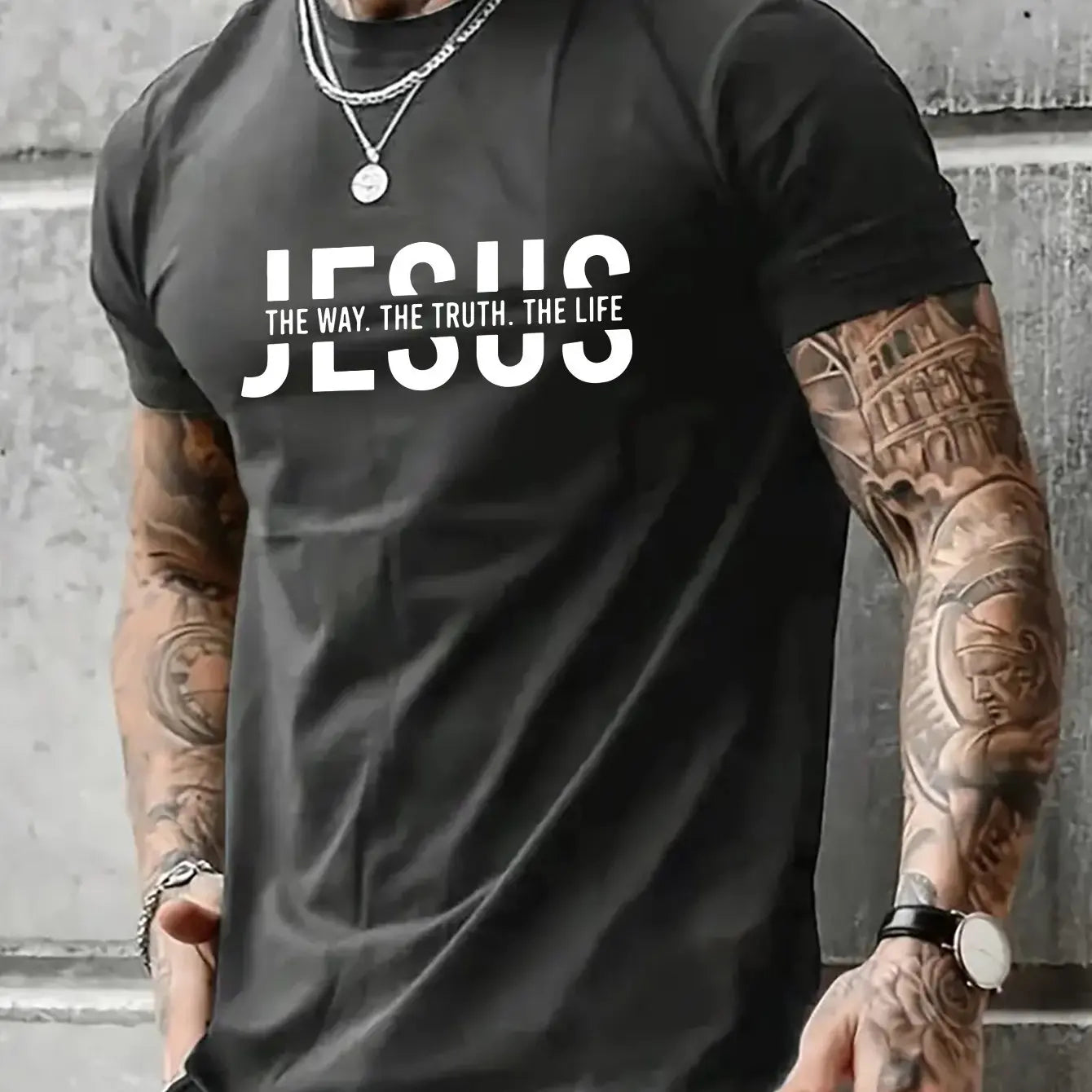 "Jesus – The Way, The Truth, The Life" T-Shirt – 100% Cotton Casual Summer Tee for Men - Image 13