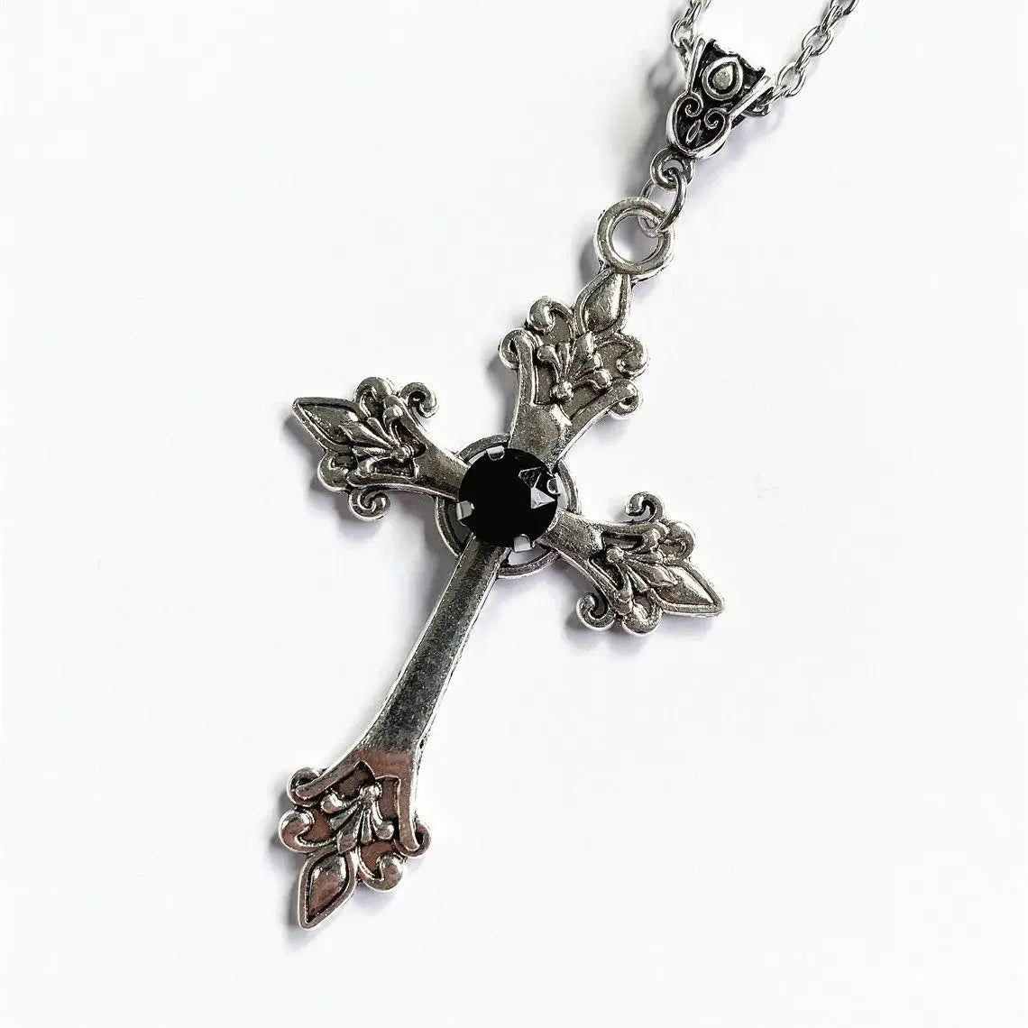 Gothic Style Cross Pendant Necklace - Image 2