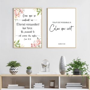 French Bible Verse Print