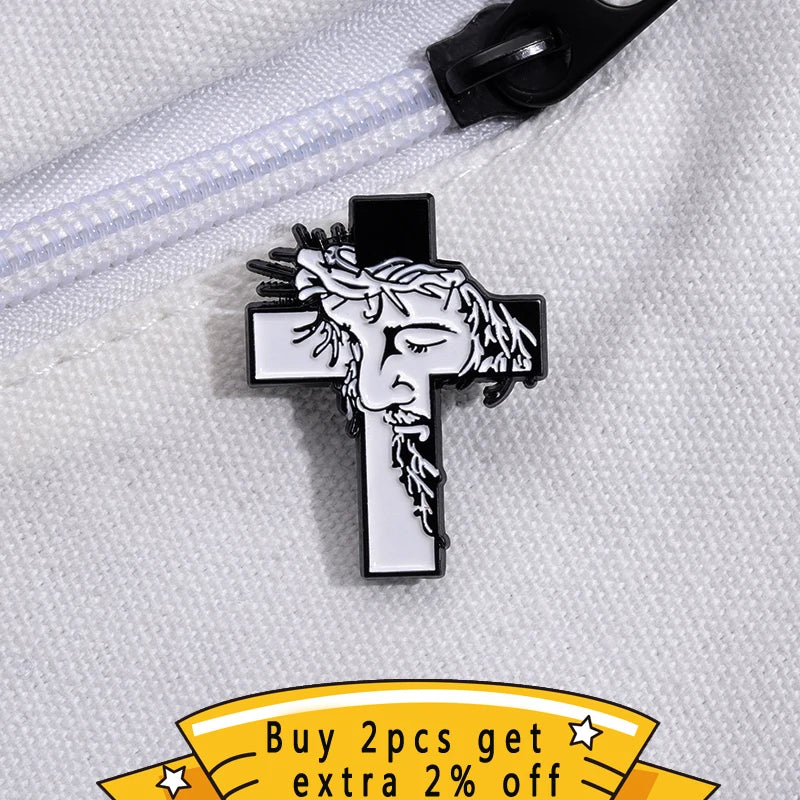 May The Holy Spirit Be With You Enamel Pins – Jesus Blessed Quotes Brooches & Lapel Badge Gifts for Christian Believers - Image 2