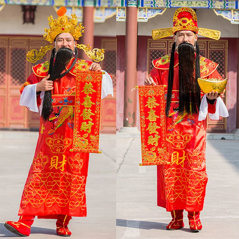 God of Wealth Cosplay Costume – Full Set with Hat for Men & Women - Image 2