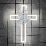 Cross Neon Sign – LED Jesus Neon Light for Wall Decor & Gifts