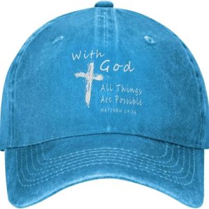 "With God All Things Are Possible" Baseball Cap – Unisex Christian Faith Hat