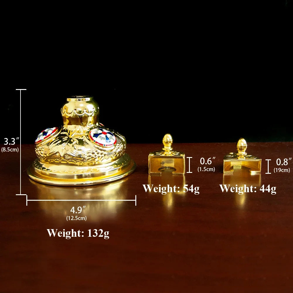 Gold-Plated Metal Cross Stand – Orthodox & Catholic Religious Craft for Church or Home - Image 6