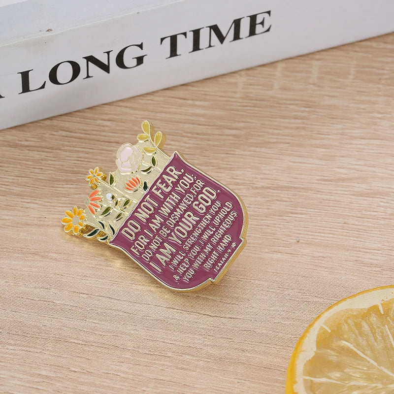 Isaiah 41:10 Do Not Fear For I am With You Enamel Pin Bible Verse Quote Badge Christian Jewelry Gifts - Image 4