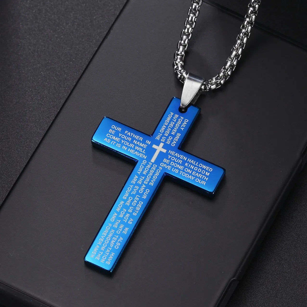 Christian Jesus Cross Necklace – Stainless Steel Pendant for Women & Men - Image 12