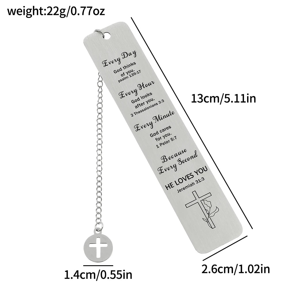 Jesus Cross Stainless Steel Bookmark - Image 6