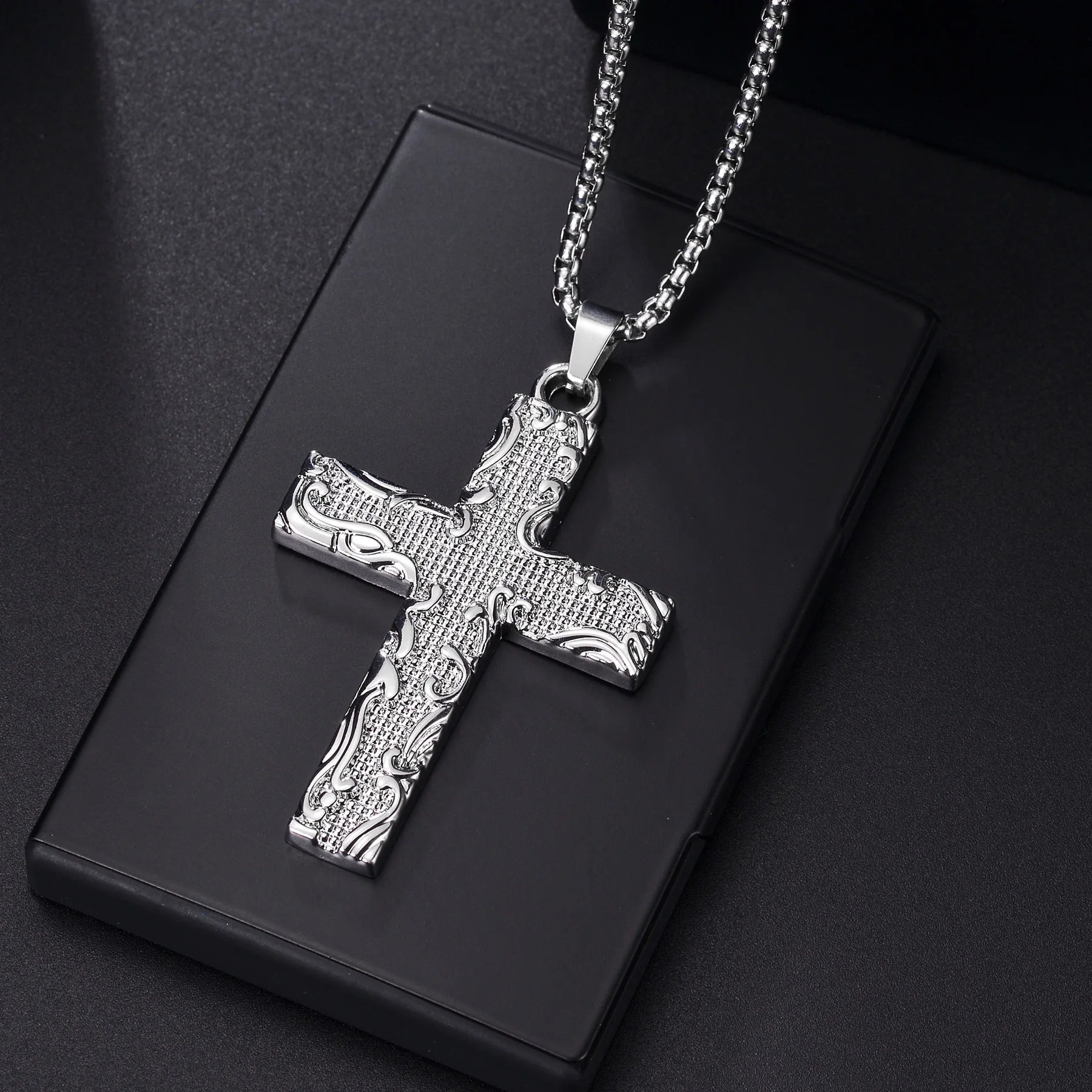 Christian Jesus Cross Necklace – Stainless Steel Pendant for Women & Men - Image 29