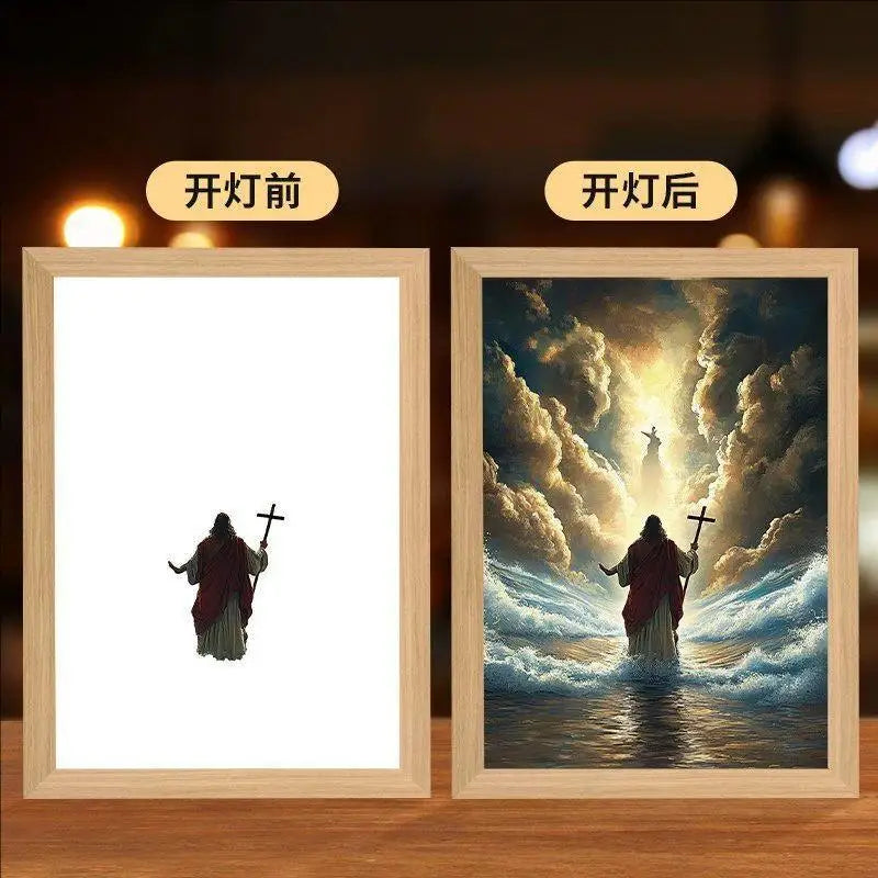 Lumin Works "Jesus – I Am Always With You" 4D LED Wall Art Light - Image 14