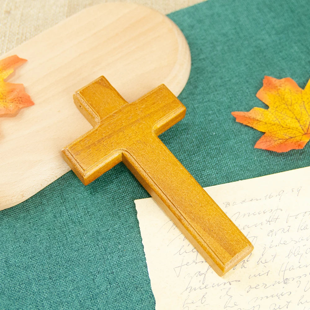 HT Wooden Christian Church Cross – Religious Decoration or Holding Cross Gift - Image 6