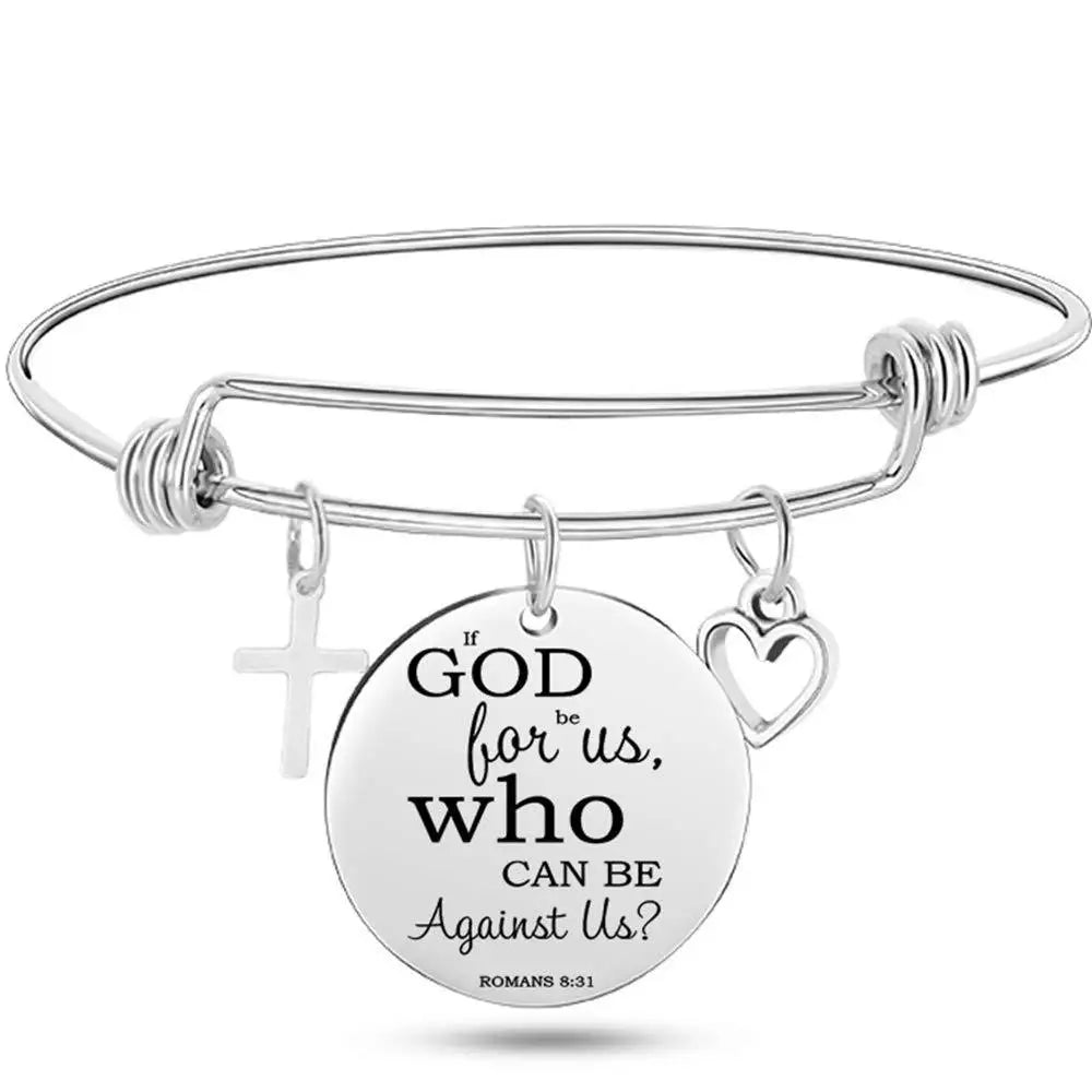 DAVINI Stainless Steel Adjustable Bible Verse Bangle – 20 Inspiring Christian Styles - Image 14