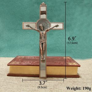 HT New Alloy Gold-Plated INRI Jesus Christ Crucifix