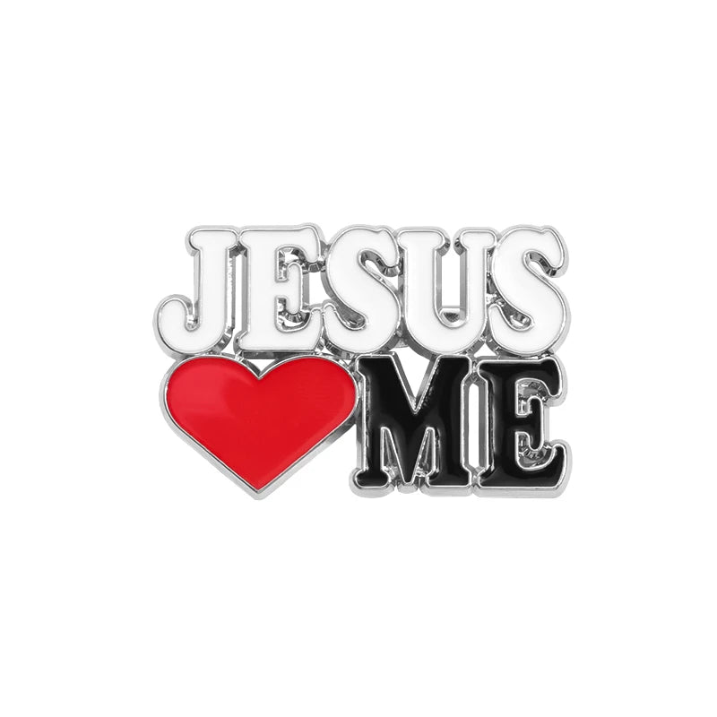 Jesus Loves Me & God Is Good Enamel Pin Set – Custom Christian Metal Brooches for Backpacks & Gifts - Image 9