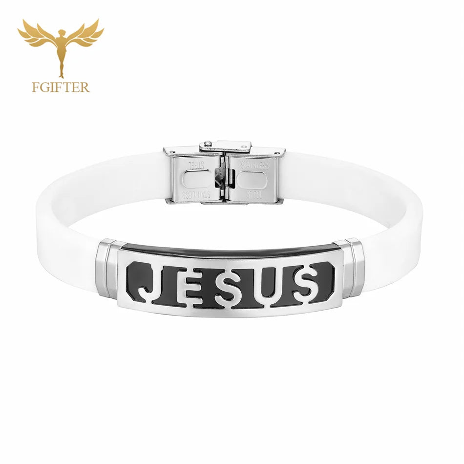 10x Heart JESUS Silicone Bracelets – Christian Catholic Orthodox Faith Wristbands - Image 5