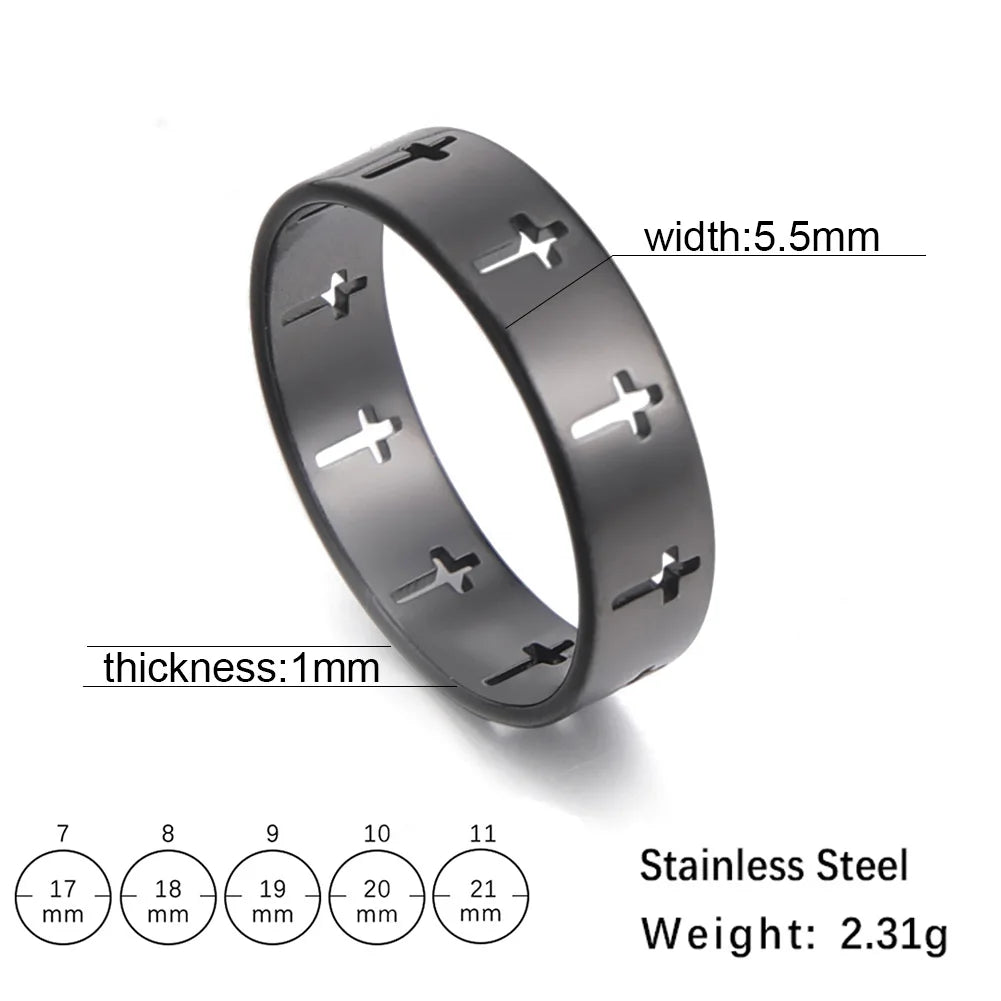 COOLTIME Gothic Cross Couple Rings - Image 14