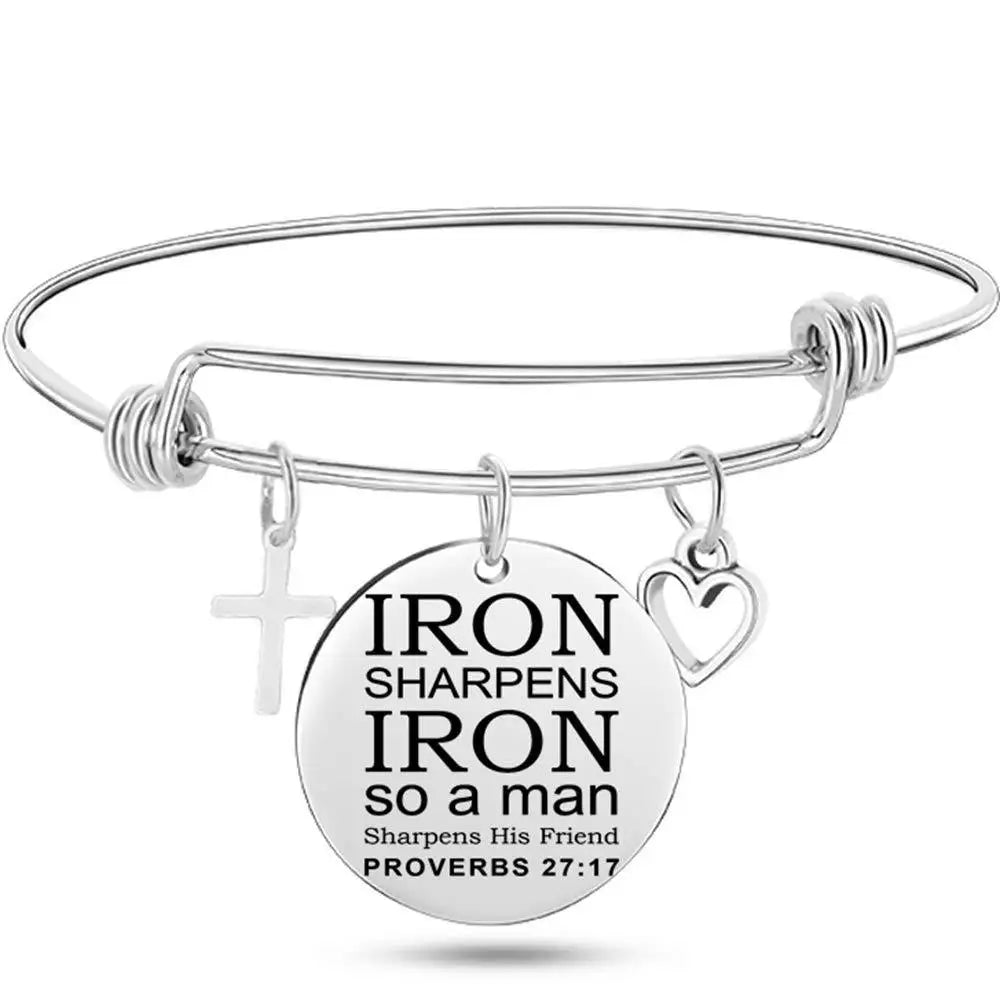 DAVINI Stainless Steel Adjustable Bible Verse Bangle – 20 Inspiring Christian Styles - Image 11