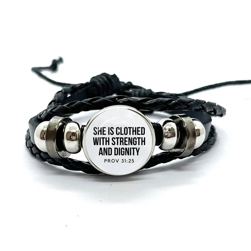 Bible Verse Faith Leather Bracelet – Handmade Multilayer Braided Christian Jewelry Gift - Image 21